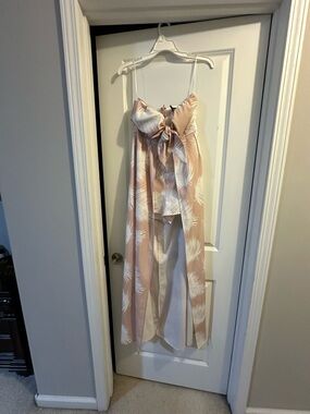 BLITHE Pale Pink beach Dress with Satin Lining